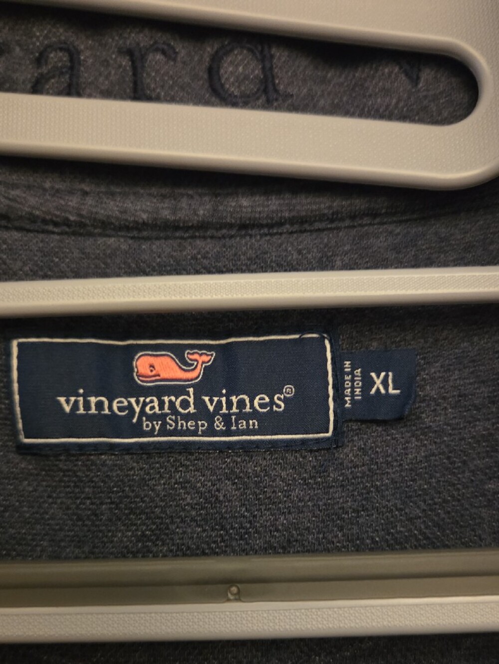 Vineyard Vines Men's Dark Navy Quarter-Zip Sweater - Picture 5 of 7